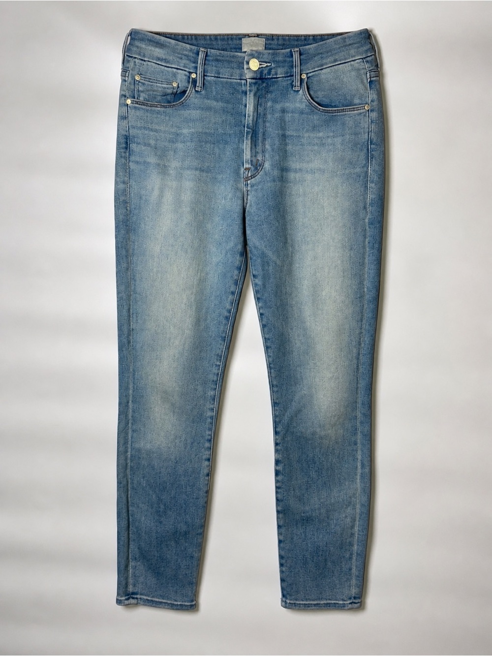MOTHER The Looker Crop Jeans 29 Swimming Pool Sunday Light Wash Skinny Stretch